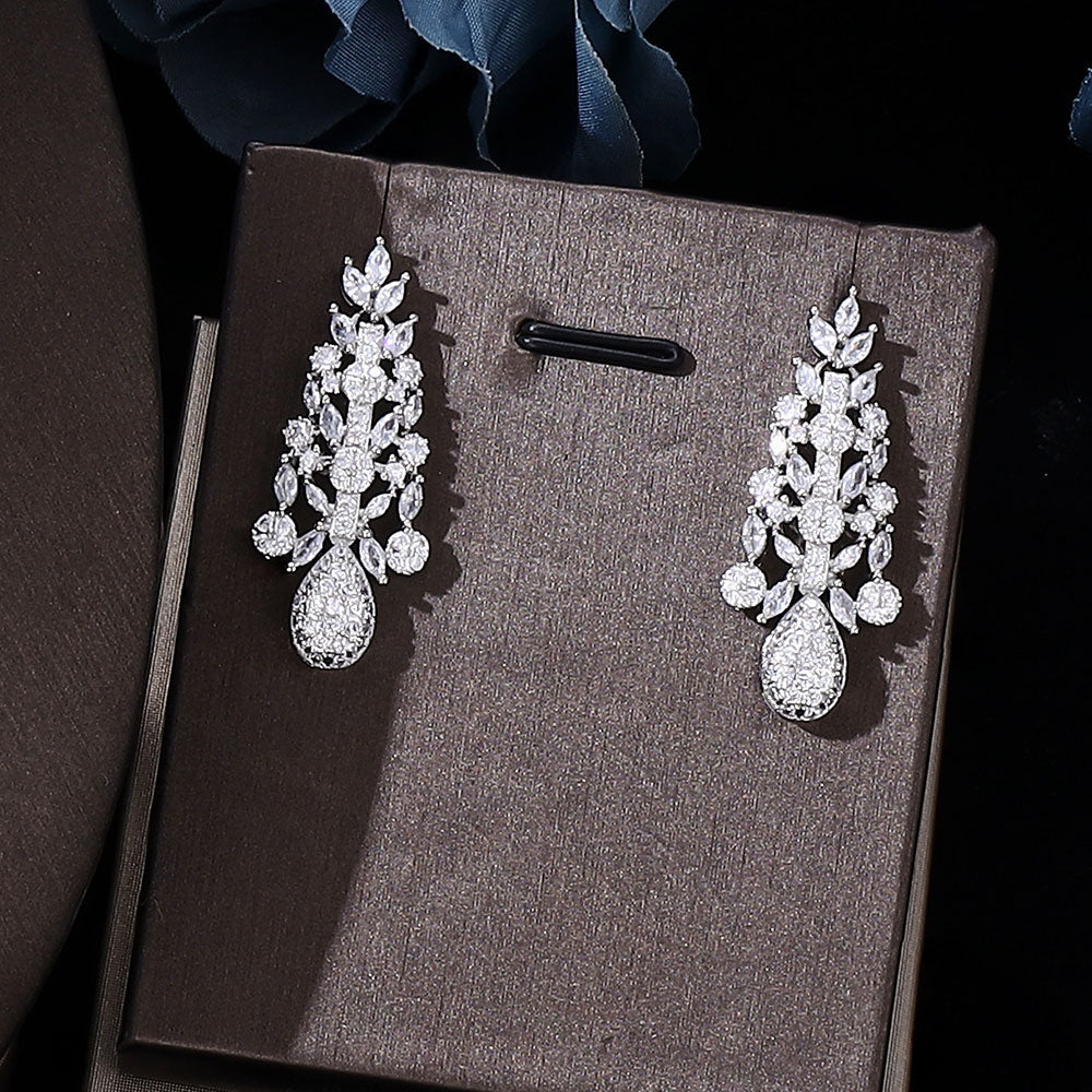 4PCS CZ Luxury UAE Jewelry Set For Women Crystal Dubai Jewelry Set Gift