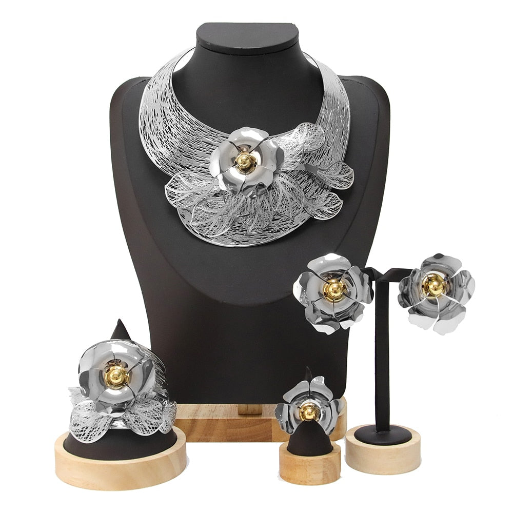 Noble Jewelry Set Dubai 18k Gold Plated Jewelry Set For Women