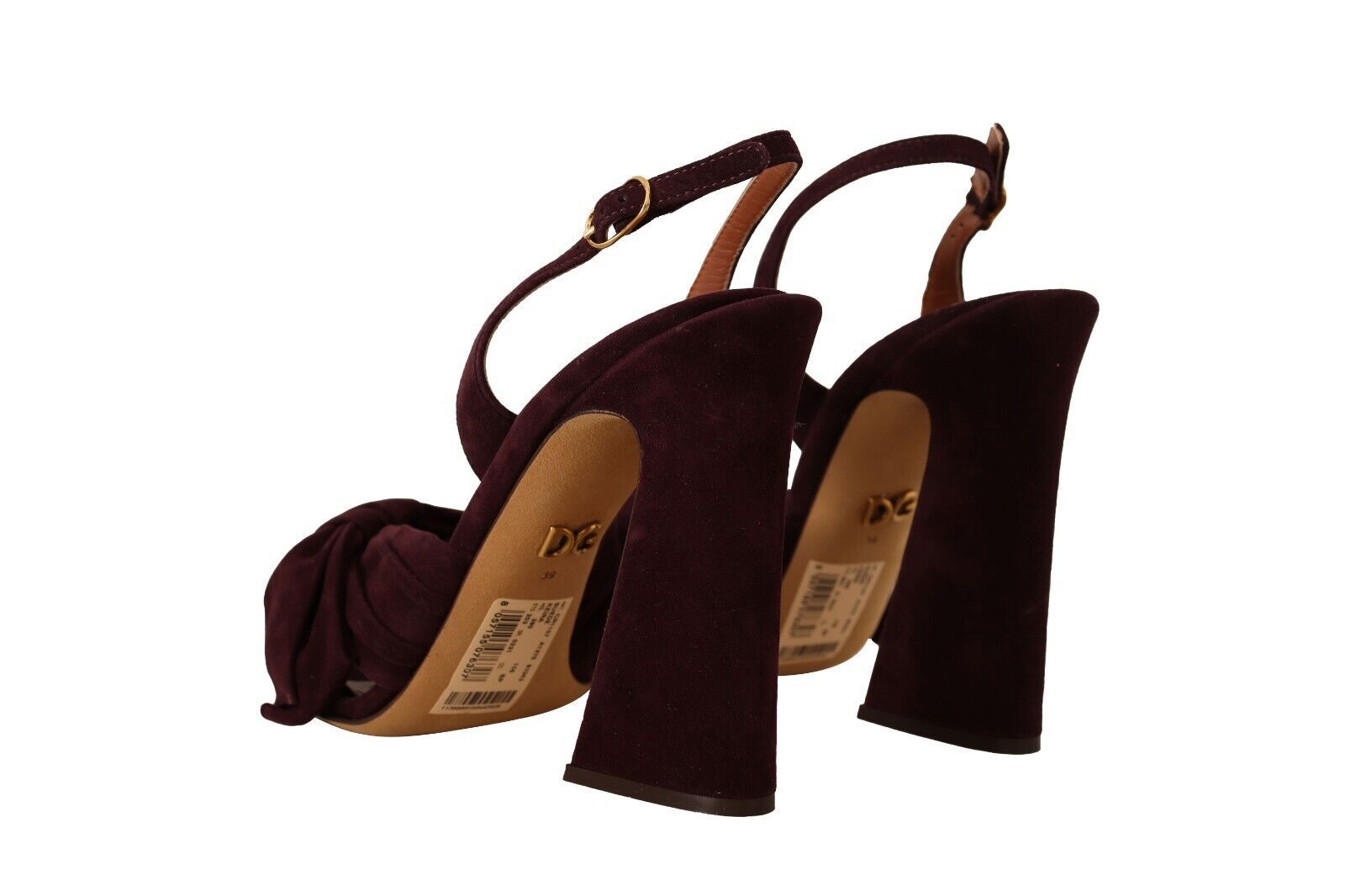 Dolce & Gabbana Elegant Purple Suede Heels Sandals