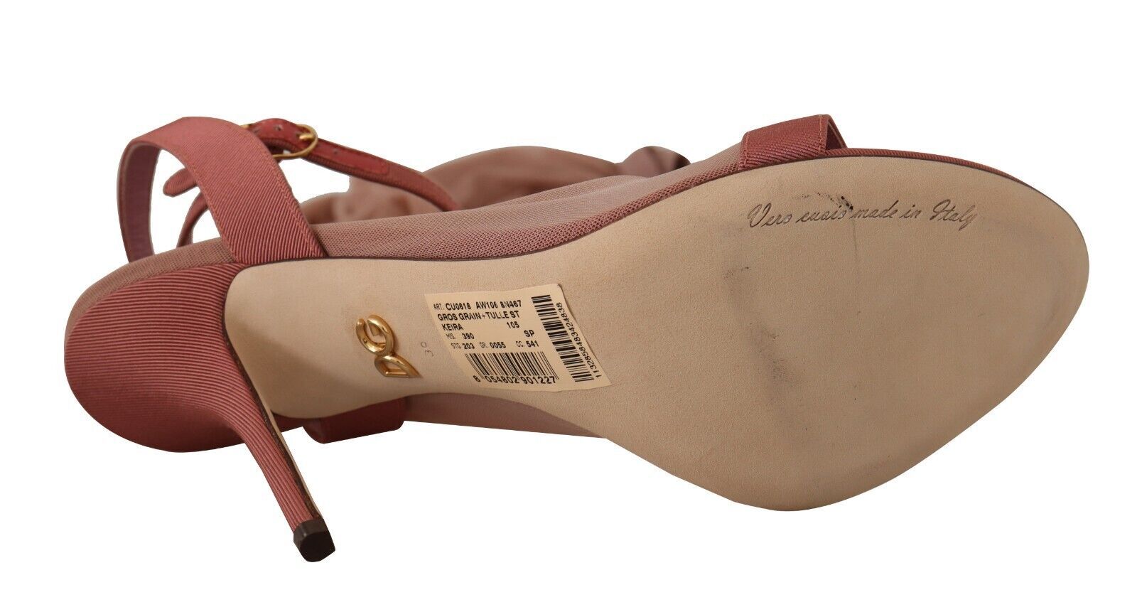 Dolce & Gabbana Elegant Pink Ankle Strap Heels Sandals